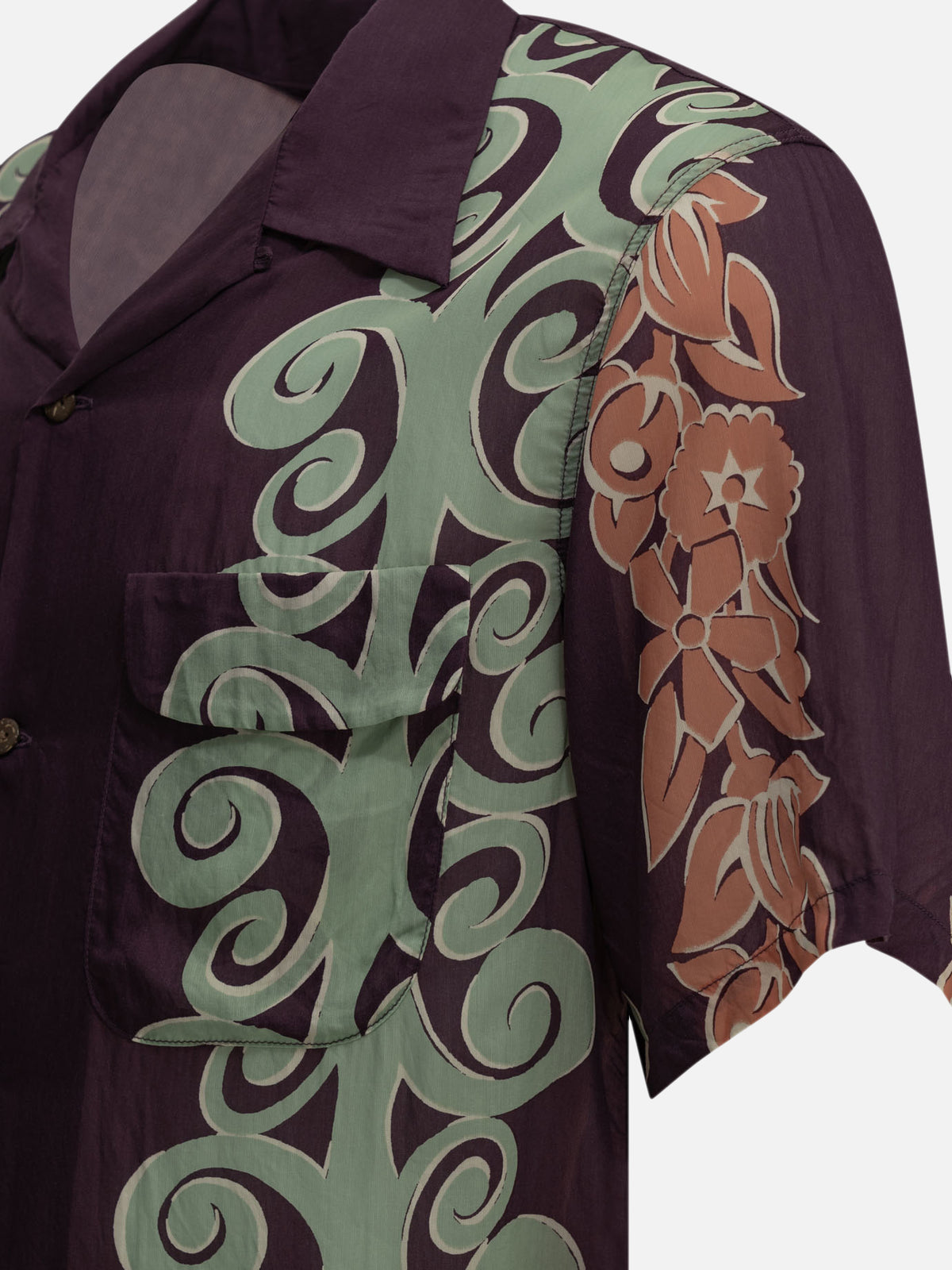 KAPITAL "Kona Tree" Casual Shirt Bordeaux
