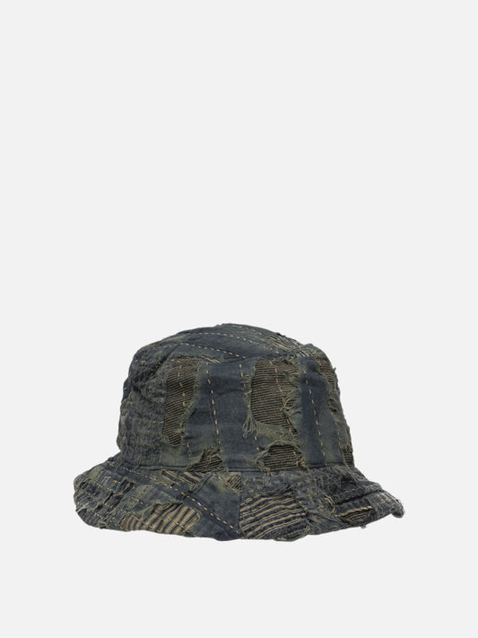 KAPITAL "Boro" Bucket Hat Blue