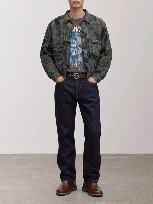 Straight-leg jeans Solid colour Blue - KAPITAL Men | PLP | VIETTI Online Store | 2