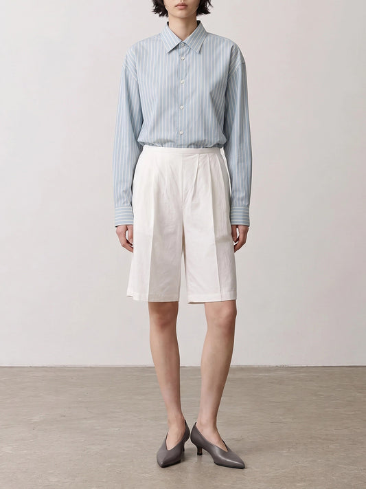 Formal shorts Solid colour White - Khaite Women | PLP | VIETTI Online Store | 2