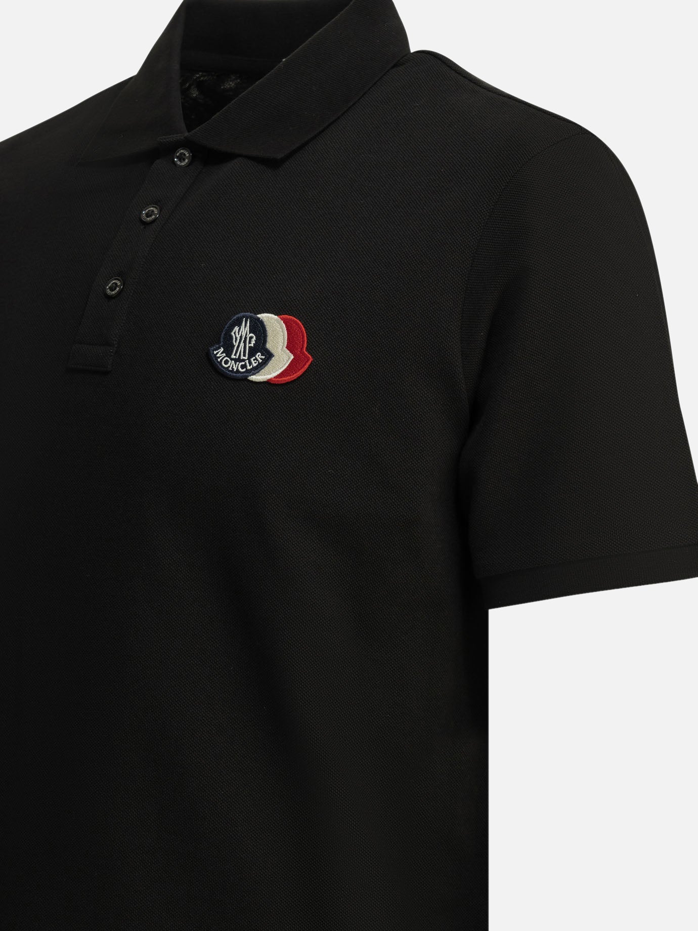 Polo con bottoni Logo Nero - Moncler Uomo | PDP | VIETTI Online Store | Zoom-Modal_4