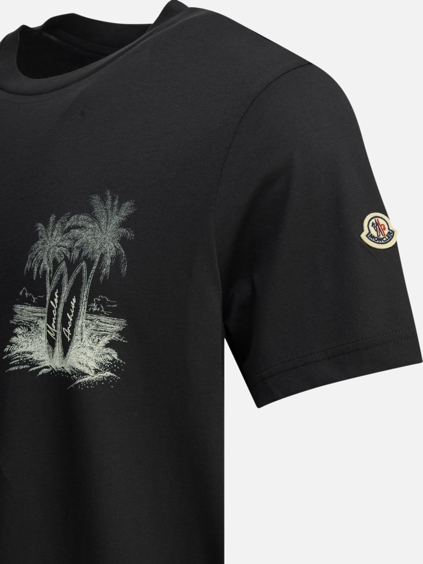 Crewneck t-shirts Logo Blue - Moncler Men | PDP | VIETTI Online Store | Zoom-Modal_4