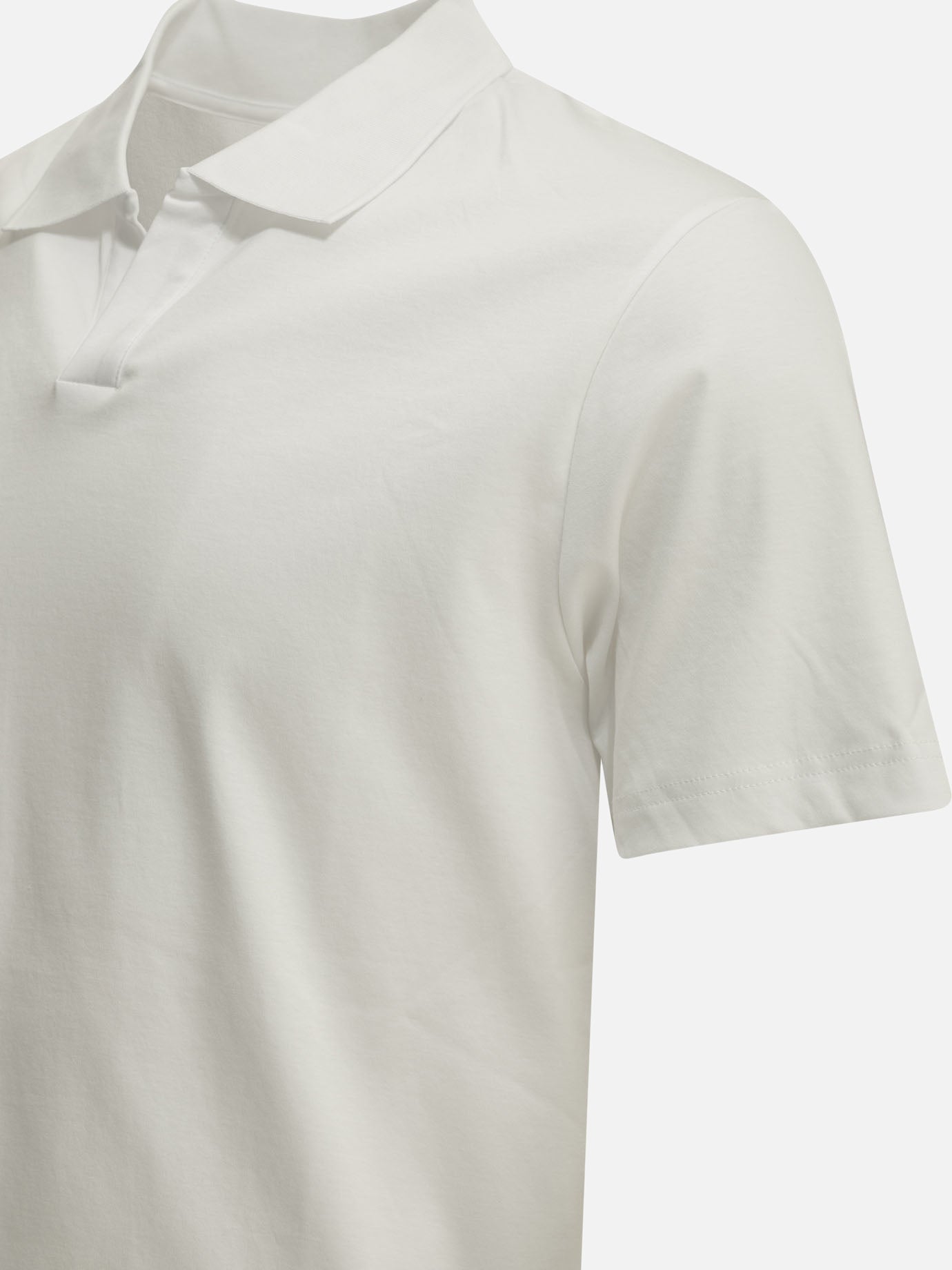 Polo senza bottoni Solid colour Bianco - NN.07 Uomo | PDP | VIETTI Online Store | Zoom-Modal_4