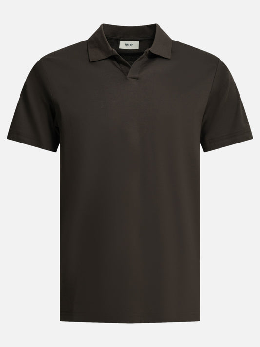 NN.07 "Paul" buttonless polo shirt Brown