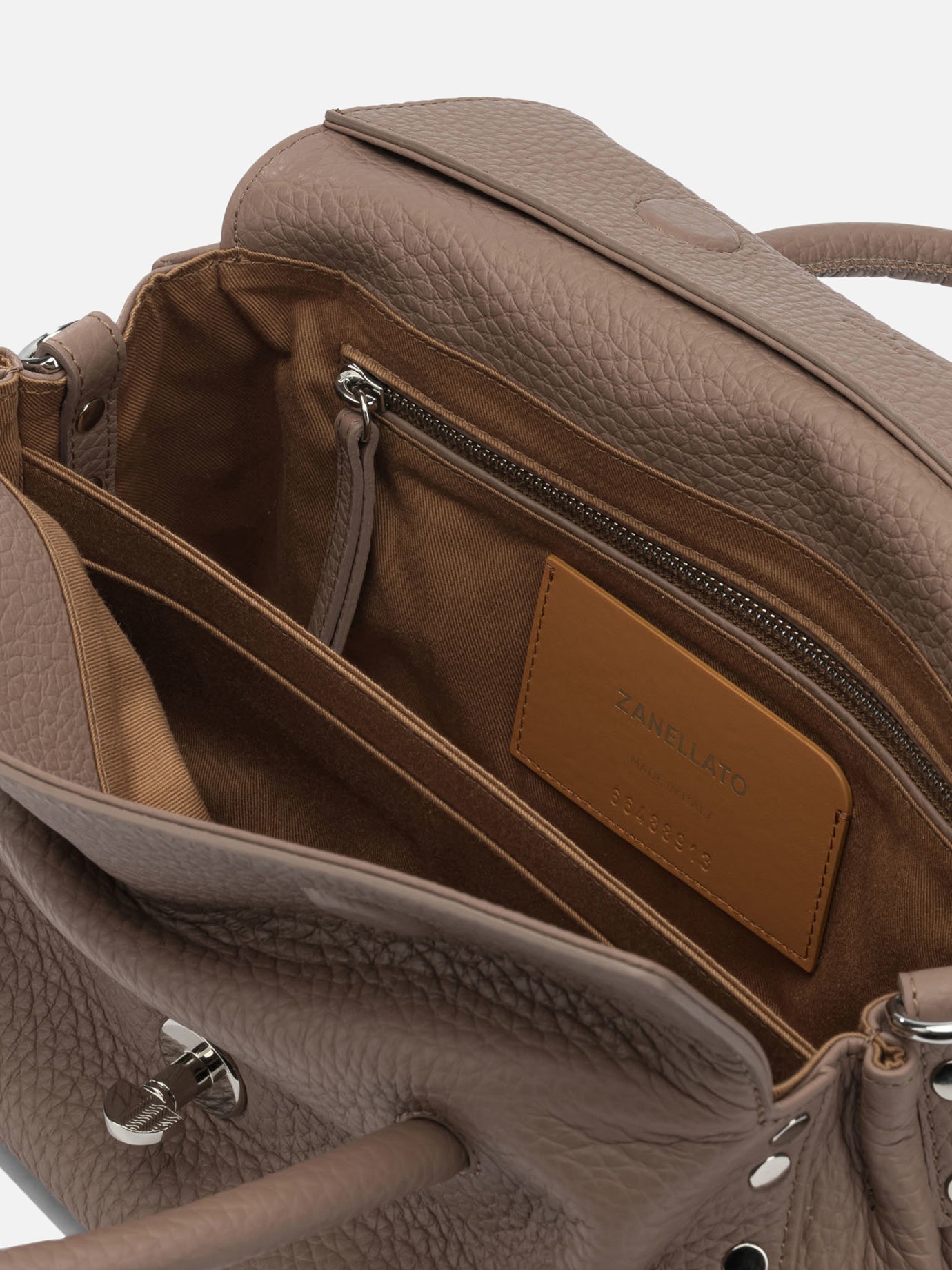 Medium bags 100% bovine leather - Lining: 100% cotton Brown - Zanellato Women | PDP | VIETTI Online Store | Zoom-Modal_5