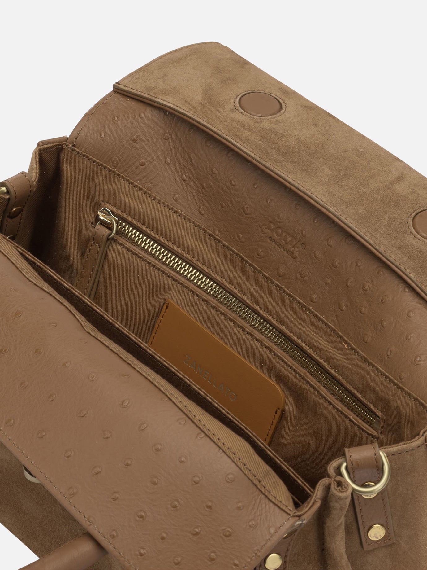Medium bags 100% lamb leather - Lining: 100% cotton Brown - Zanellato Women | PDP | VIETTI Online Store | Zoom-Modal_5