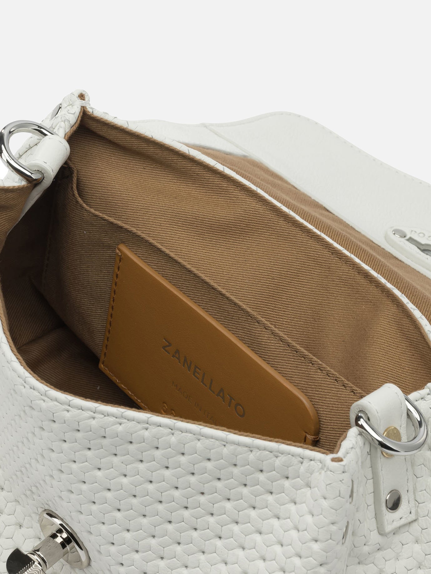 Small bags 100% bovine leather - Lining: 100% cotton White - Zanellato Women | PDP | VIETTI Online Store | Zoom-Modal_5