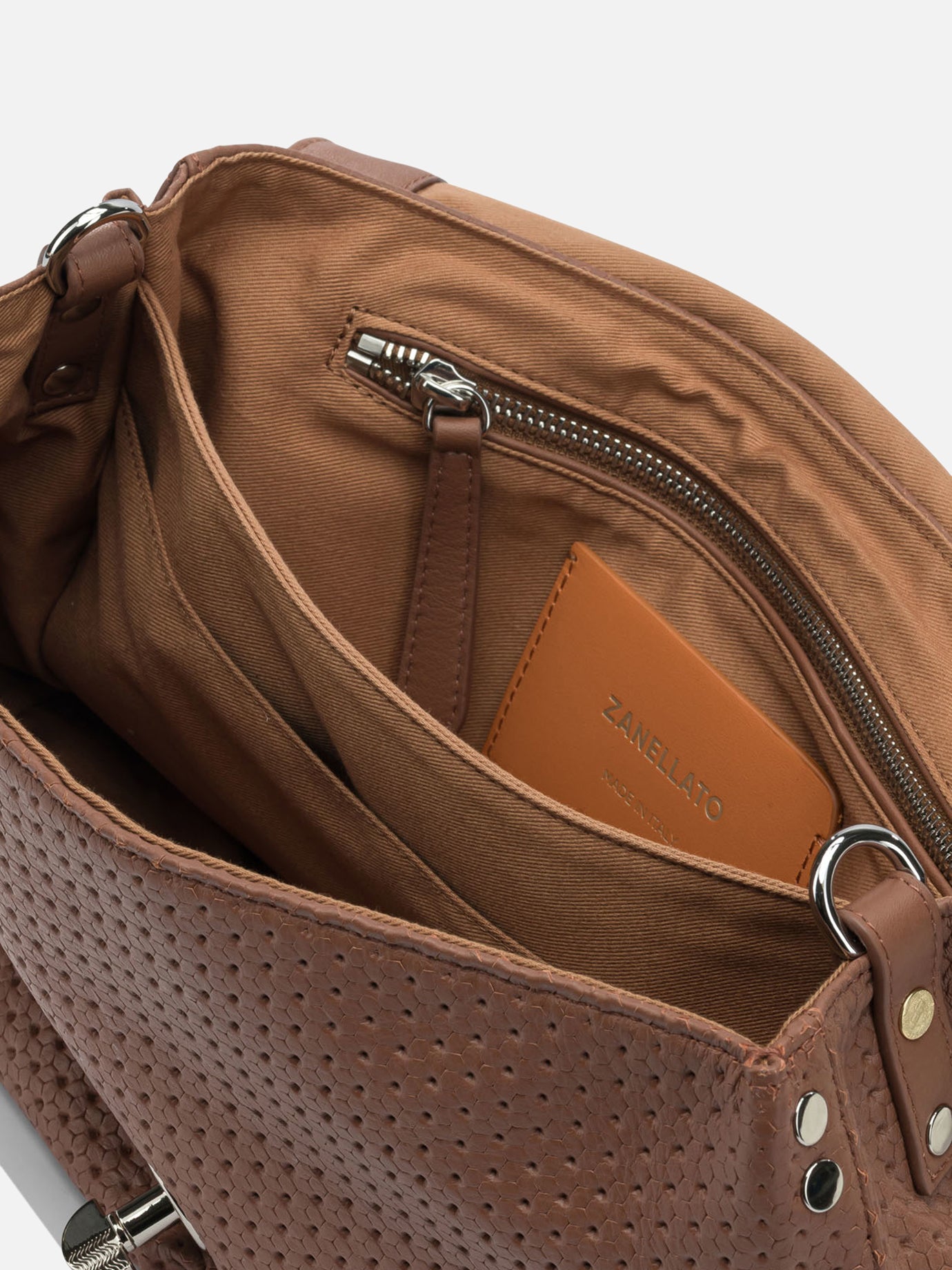 Medium bags 100% bovine leather - Lining: 100% cotton Brown - Zanellato Women | PDP | VIETTI Online Store | Zoom-Modal_5