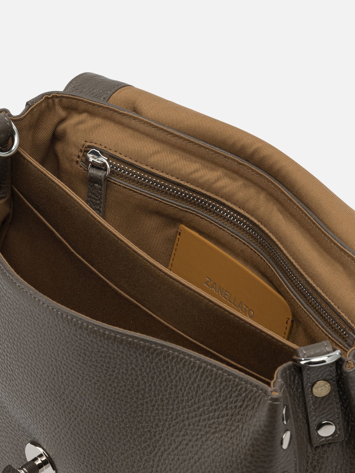 Small bags 100% bovine leather - Lining: 100% cotton Brown - Zanellato Women | PDP | VIETTI Online Store | Zoom-Modal_5