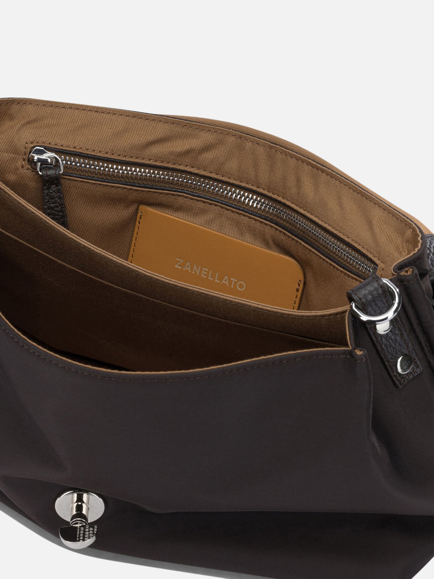 Borse medie 85% nylon 15% leather - Lining: 100% cotton Marrone - Zanellato Donna | PDP | VIETTI Online Store | Zoom-Modal_5