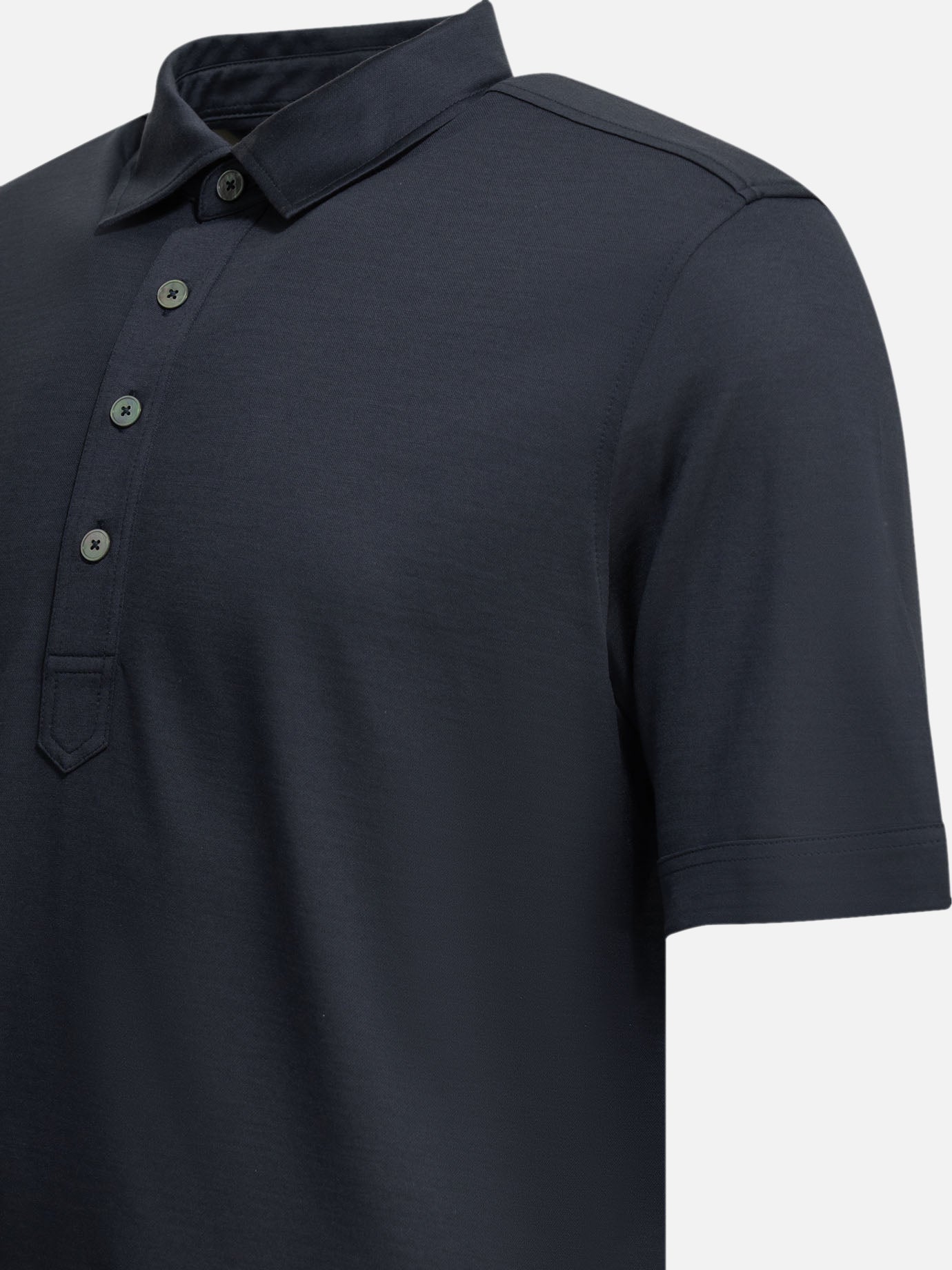 Polo shirts with buttons Solid colour Blue - Zegna Men | PDP | VIETTI Online Store | Zoom-Modal_4