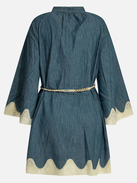 Mini dresses Embroidered Blue - Zimmermann Women | PLP | VIETTI Online Store | 2