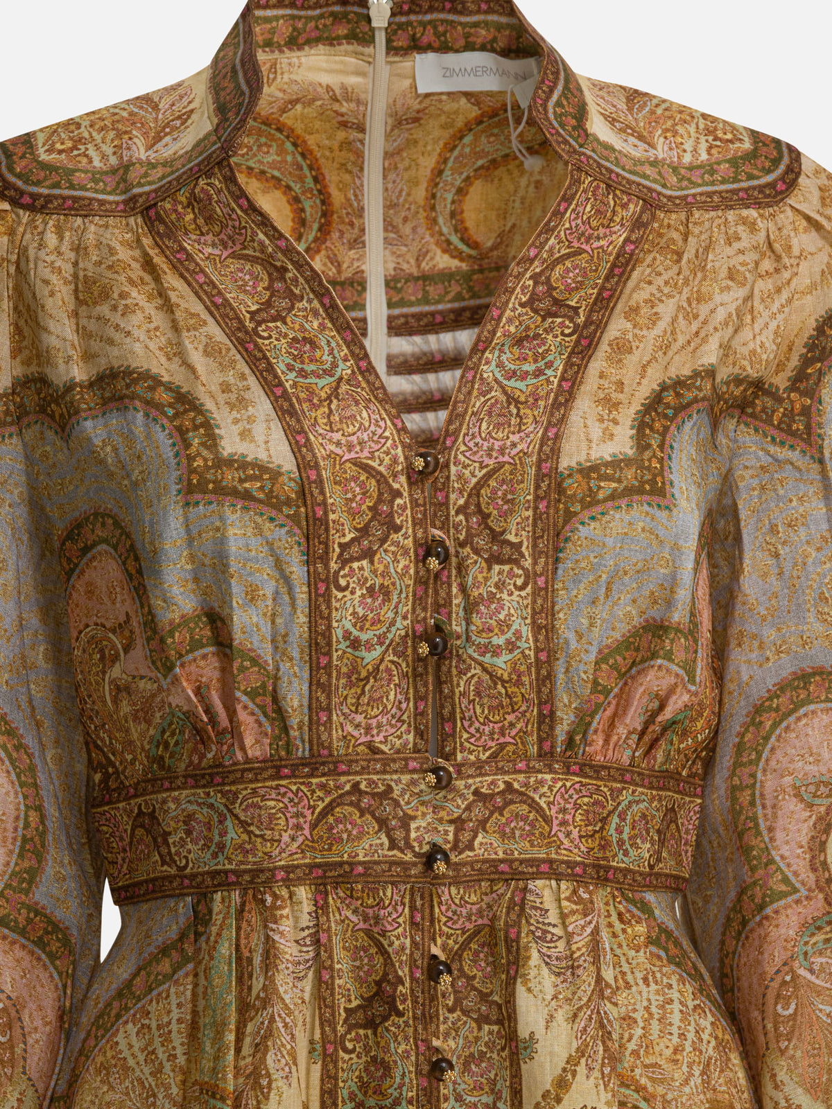 Zimmermann "Wanderlust" silk midi dress Yellow