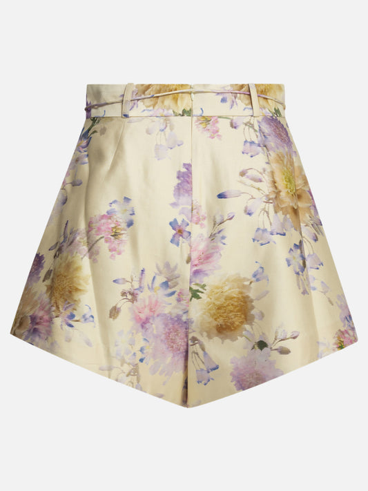 Drawstring shorts Floral White - Zimmermann Women | PLP | VIETTI Online Store | 2