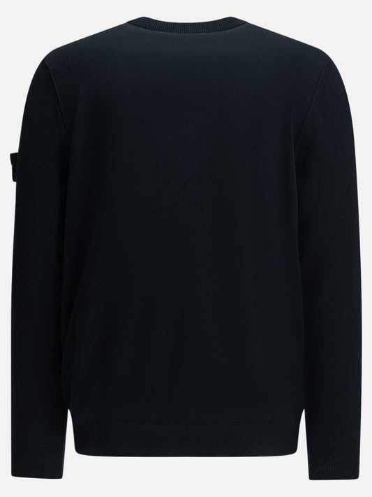 Stone Island Crewneck sweater with logo Blue