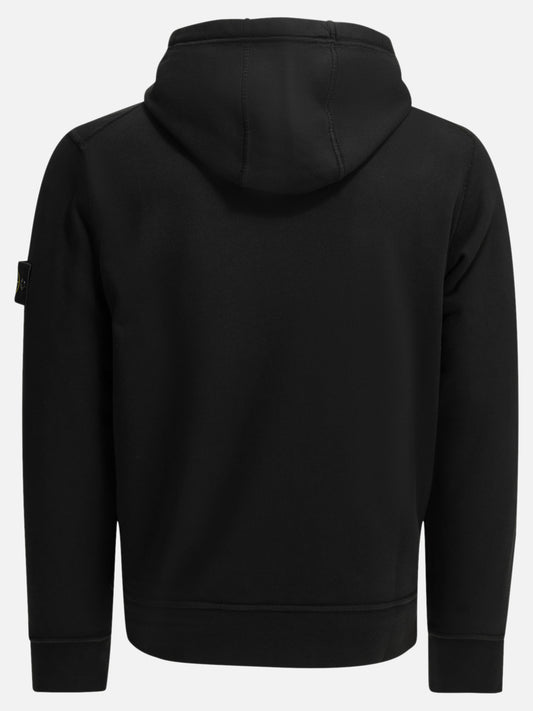 Stone Island Zip-up Sweatshirt with Logo Black