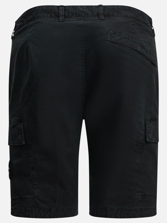 Stone Island Logo Cargo Shorts Blue