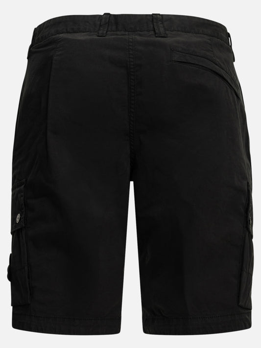 Stone Island Logo Cargo Shorts Black