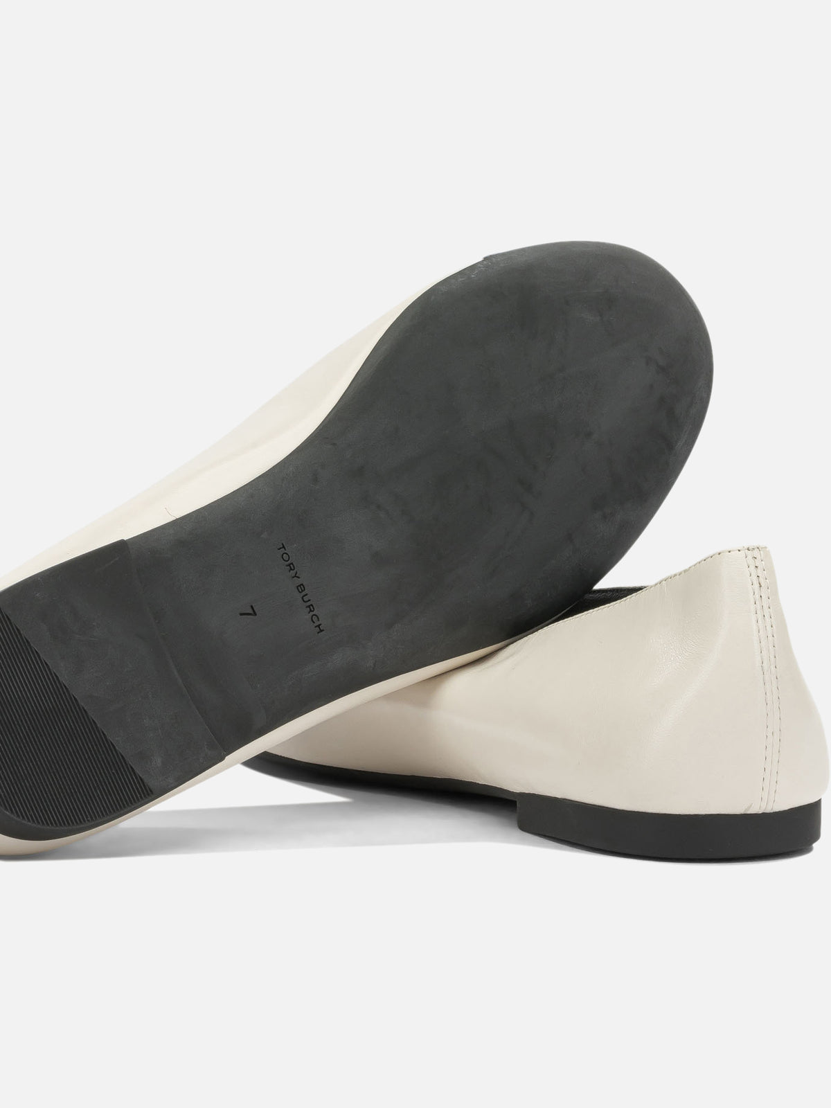 Tory Burch "Charlie" Classic Ballet Flats White