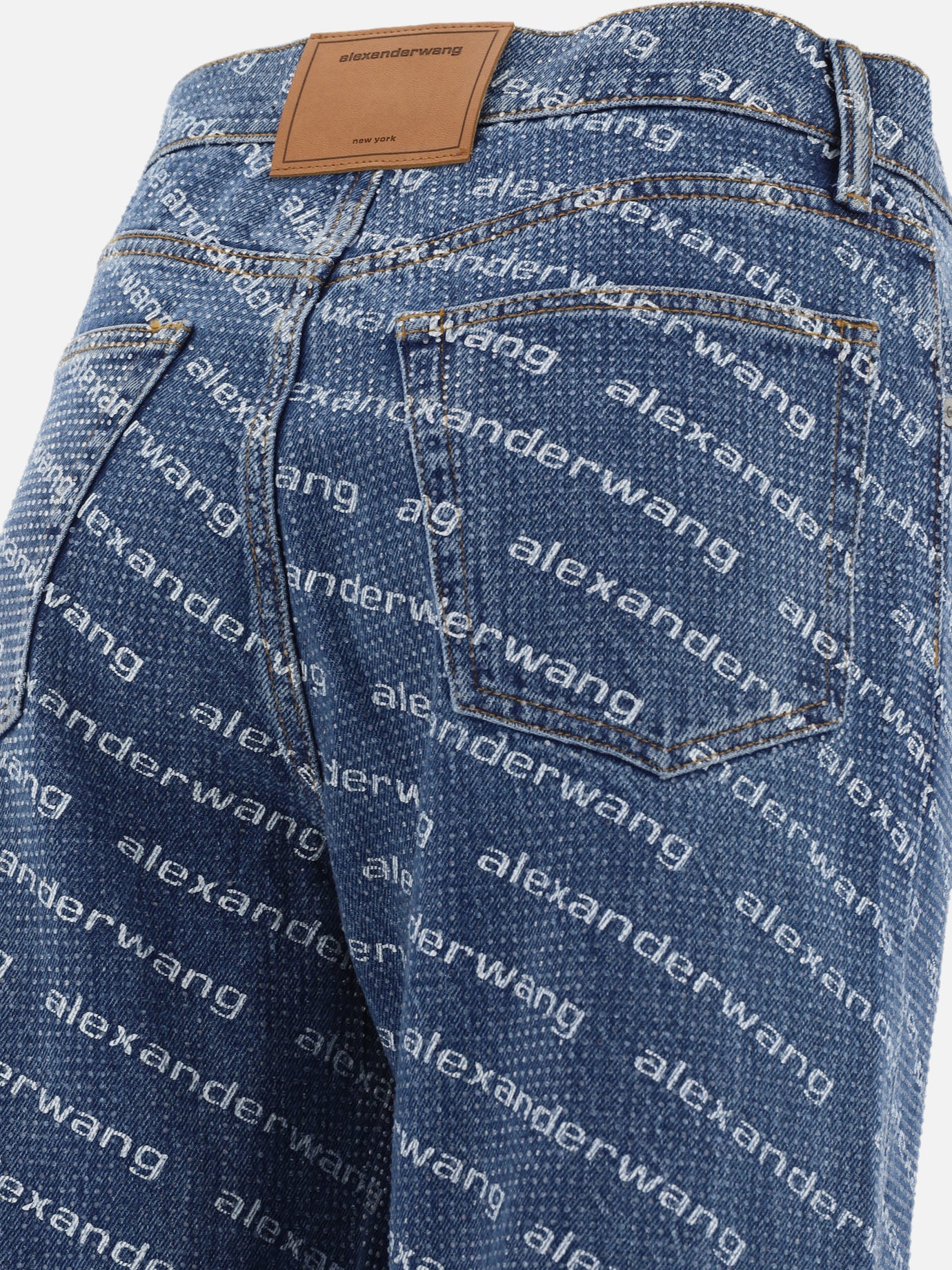 Straight-leg jeans Logo Blue - Alexander Wang Women | PDP | VIETTI Online Store | Zoom-Modal_4