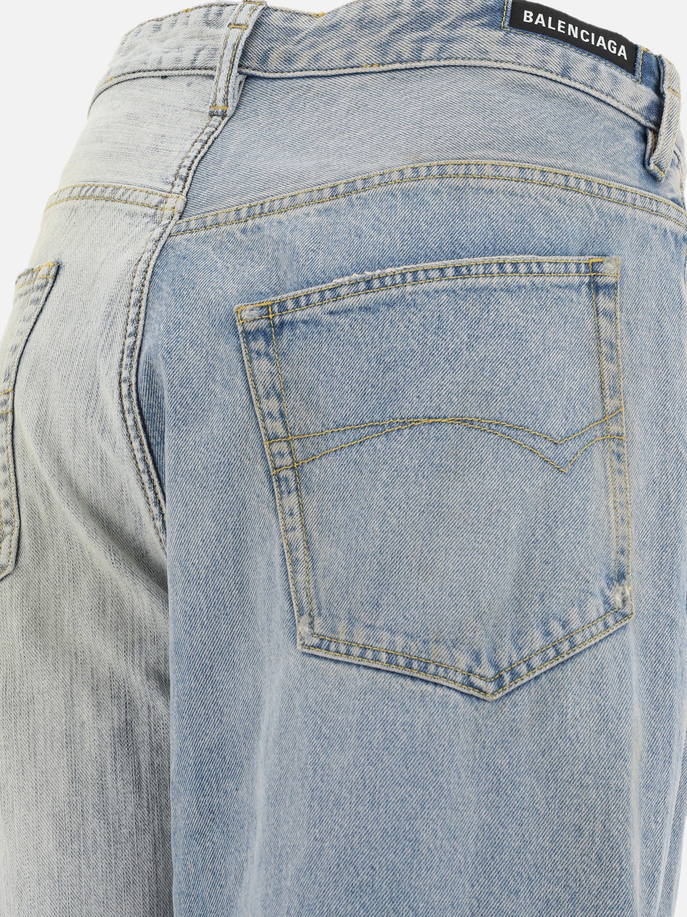 Wide-leg jeans Solid colour Light blue - Balenciaga Men | PDP | VIETTI Online Store | Zoom-Modal_4
