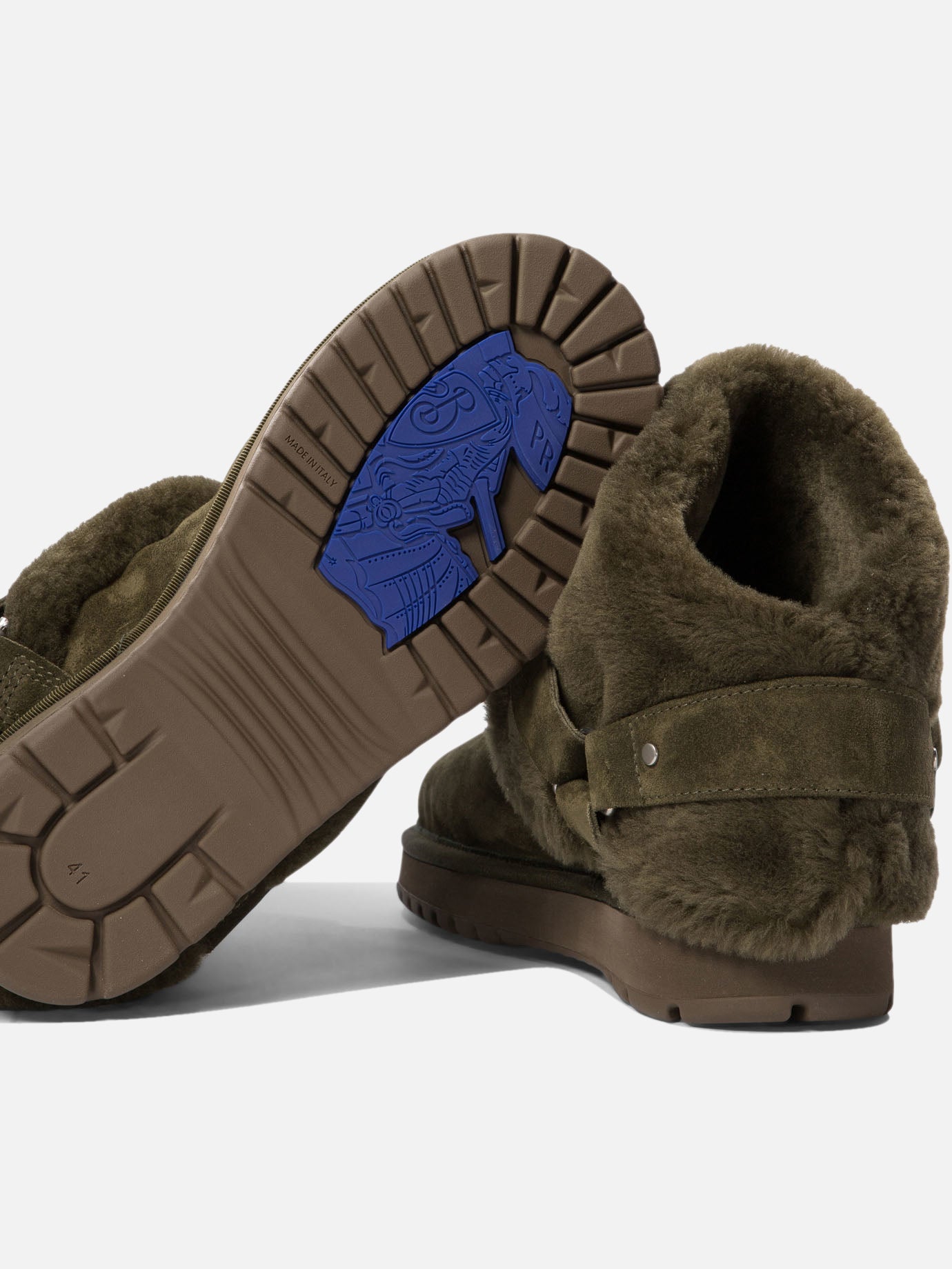 Pull-on boots 100% suede - 100% rubber Green - Burberry Men | PDP | VIETTI Online Store | Zoom-Modal_5