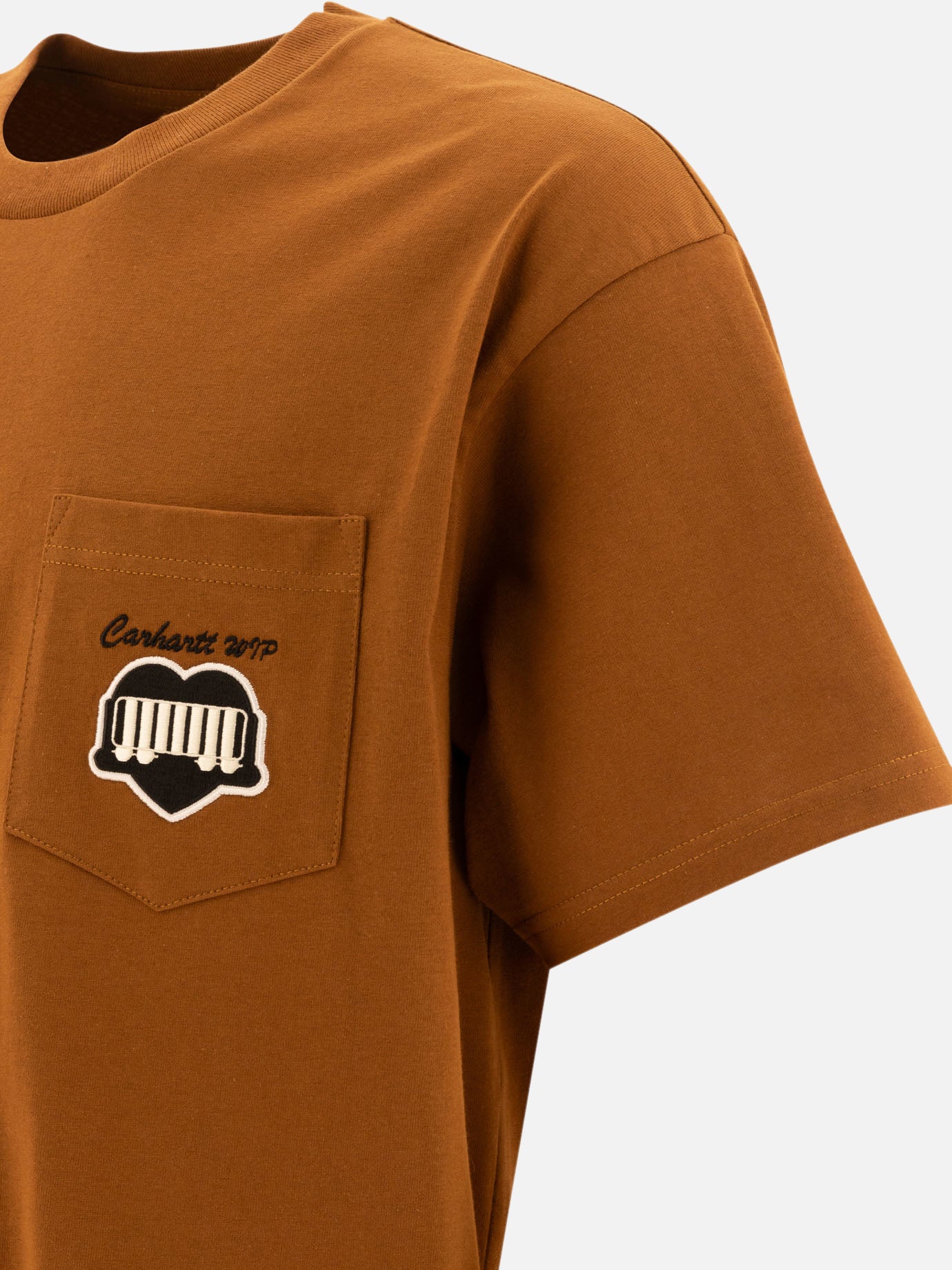 Crewneck t-shirts Solid colour Brown - Carhartt WIP Men | PDP | VIETTI Online Store | Zoom-Modal_4