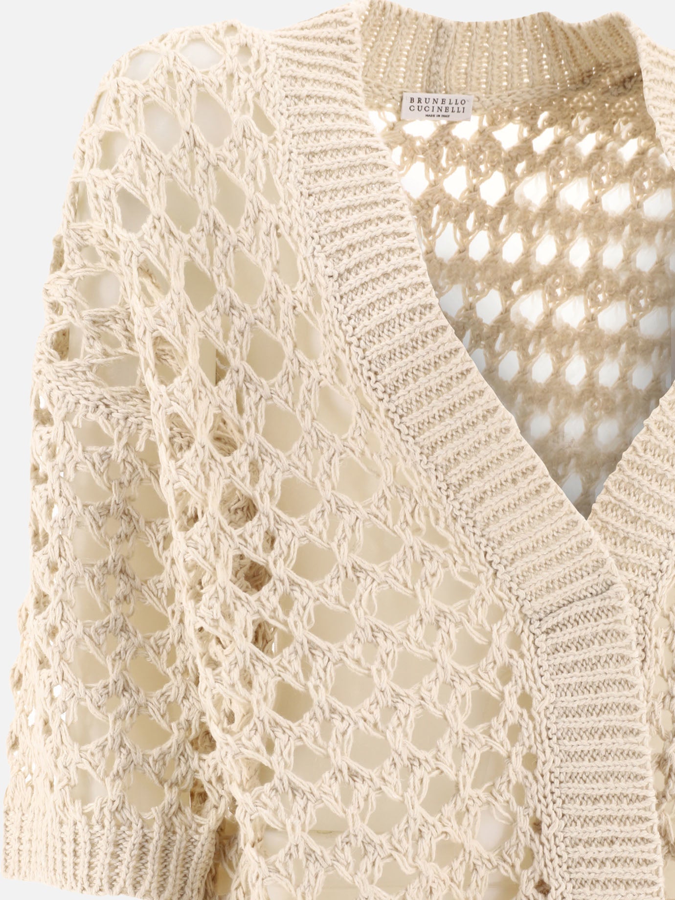 Cardigans Textured knit Beige - Brunello Cucinelli Women | PDP | VIETTI Online Store | Zoom-Modal_4