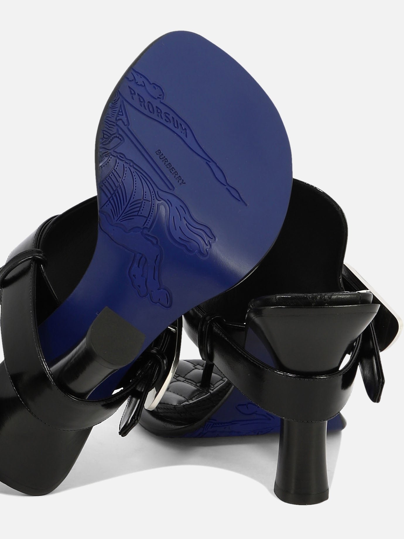 Heeled sandals 100% calf leather - 100% leather Black - Burberry Women | PDP | VIETTI Online Store | Zoom-Modal_5