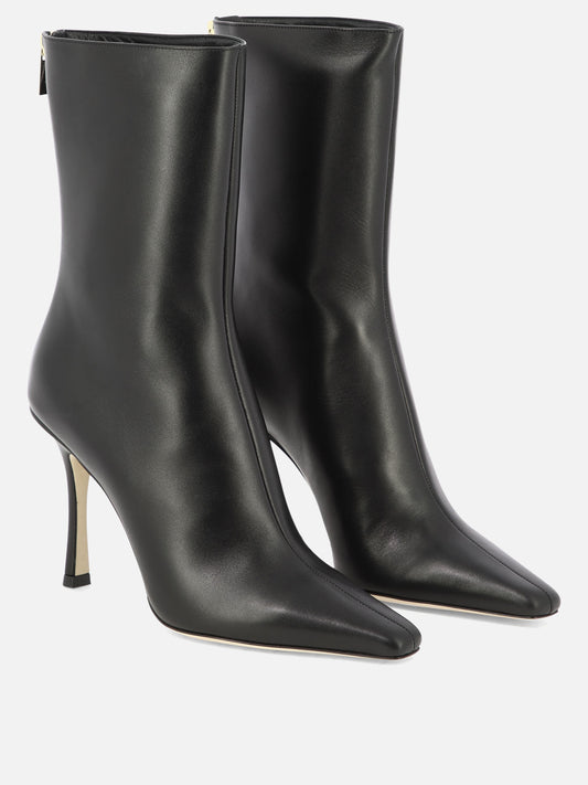 Zipped boots 100% calf leather - 50% calf leather 50% rubber Black - Jimmy Choo Women | PLP | VIETTI Online Store | 2