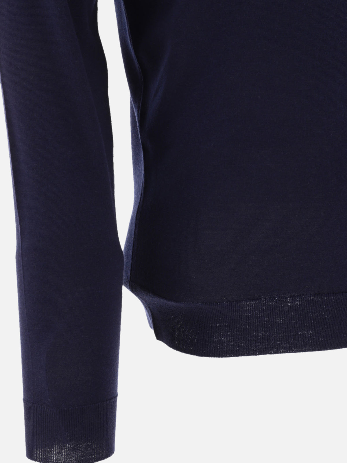 John Smedley "Belper" merino wool polo shirt Blue