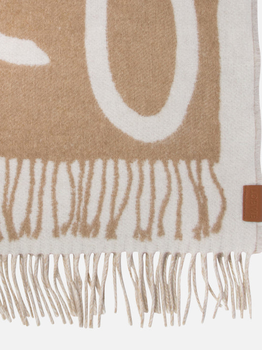 Fringed scarves 90% wool 10% cashmere Beige - Loewe Men | PLP | VIETTI Online Store | 2