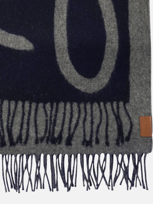 Fringed scarves 90% wool 10% cashmere Grey - Loewe Men | PLP | VIETTI Online Store | 2