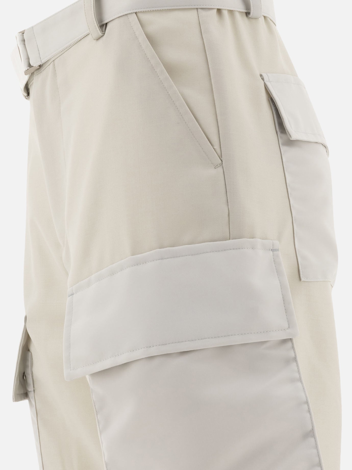 Cargo & parachute trousers Solid colour Beige - Sacai Women | PDP | VIETTI Online Store | Zoom-Modal_4