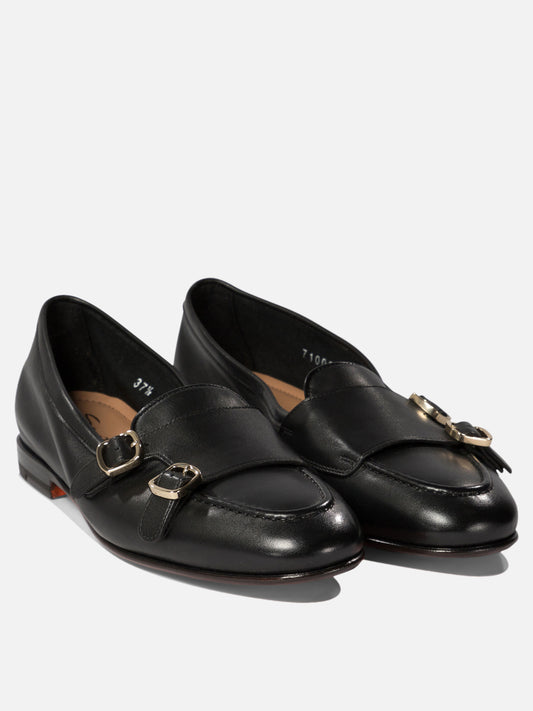 Loafers 100% leather - 100% leather Black - Santoni Women | PLP | VIETTI Online Store | 2