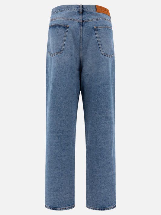 Jeans a gamba larga Solid colour Azzurro - Séfr Uomo | PLP | VIETTI Online Store | 2