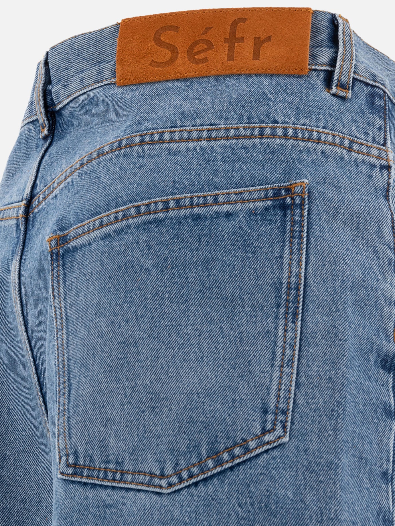 Wide-leg jeans Solid colour Light blue - Séfr Men | PDP | VIETTI Online Store | Zoom-Modal_4