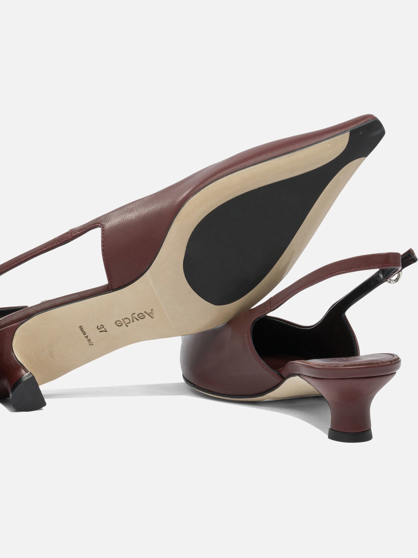 Slingbacks 100% leather - 70% leather 30% rubber Bordeaux - Aeyde Women | PDP | VIETTI Online Store | Zoom-Modal_5