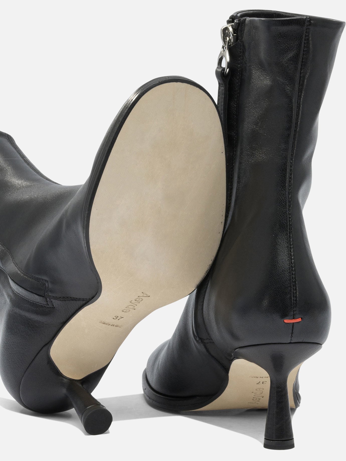 Zipped boots 100% leather - 100% leather Black - Aeyde Women | PDP | VIETTI Online Store | Zoom-Modal_5