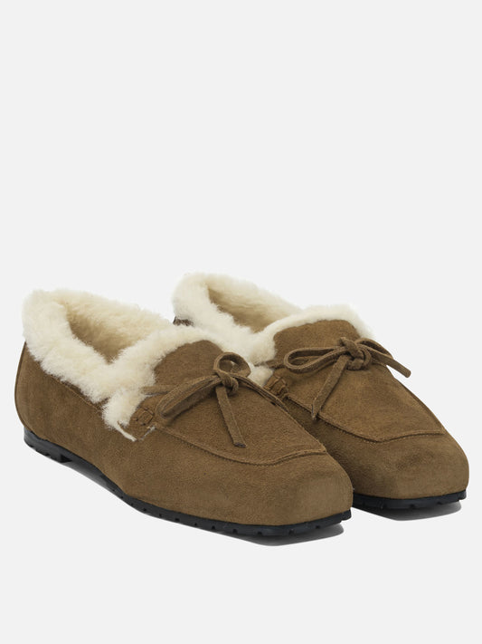 Loafers 100% cow suede leather - 100% leather Brown - Aeyde Women | PLP | VIETTI Online Store | 2