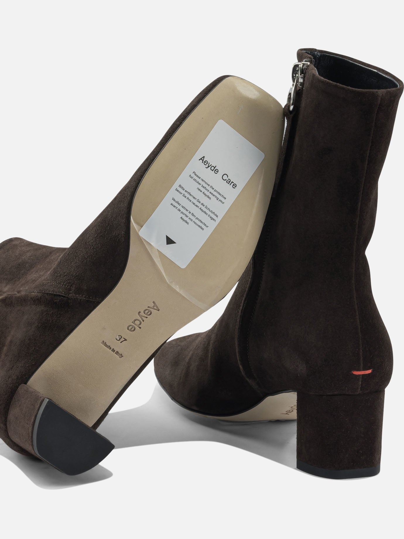 Zipped boots 100% leather - 100% leather Brown - Aeyde Women | PDP | VIETTI Online Store | Zoom-Modal_5