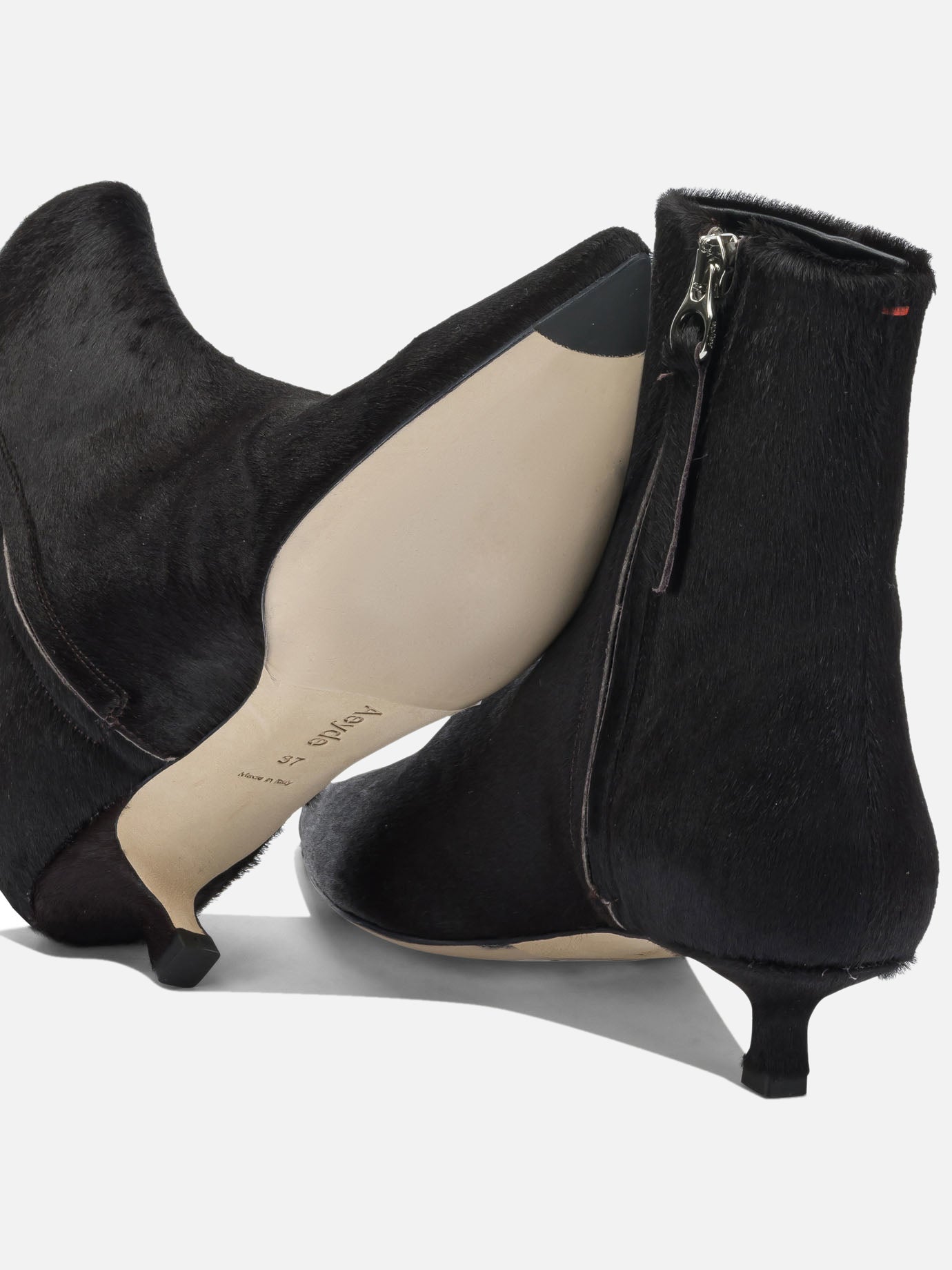 Zipped boots 100% ponyhair on calf leather - 90% leather 10% rubber Brown - Aeyde Women | PDP | VIETTI Online Store | Zoom-Modal_5
