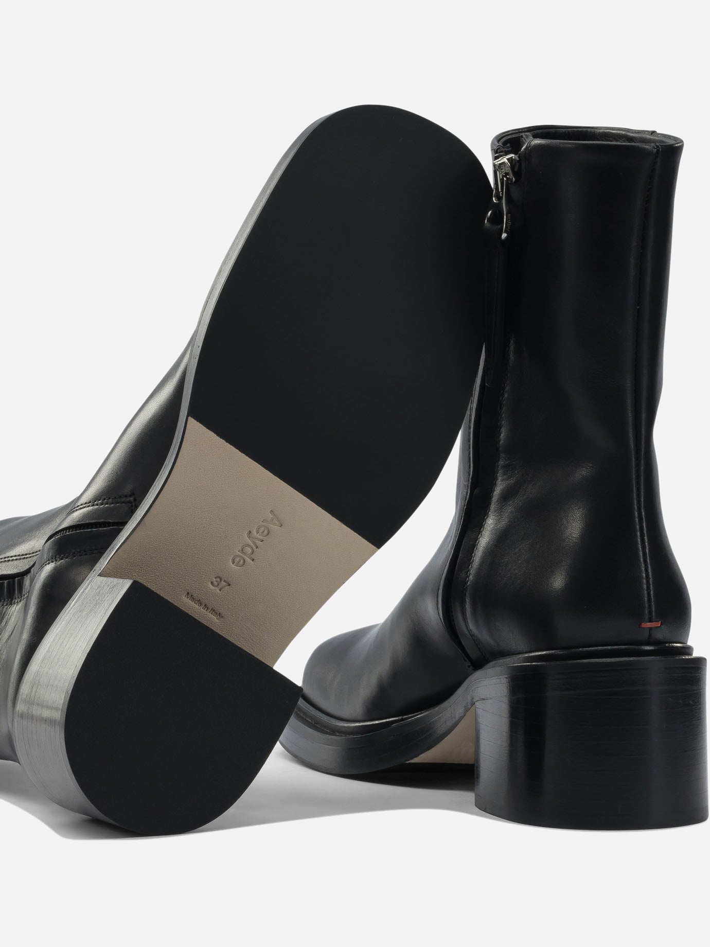 Stivaletti con zip 100% leather - 70% leather 30% rubber Nero - Aeyde Donna | PDP | VIETTI Online Store | Zoom-Modal_5