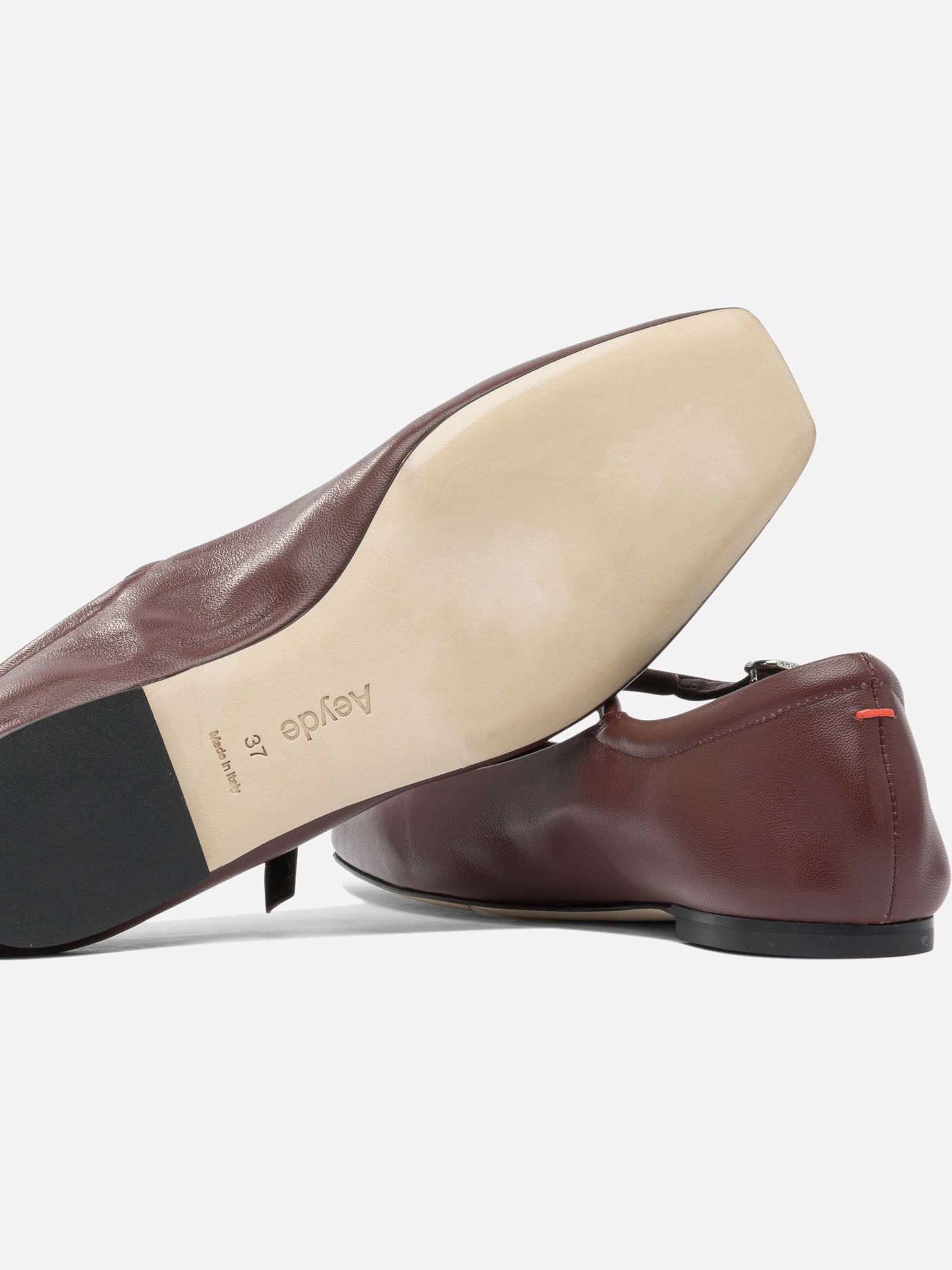Mary Jane ballet flats 100% leather - 100% leather Bordeaux - Aeyde Women | PDP | VIETTI Online Store | Zoom-Modal_5