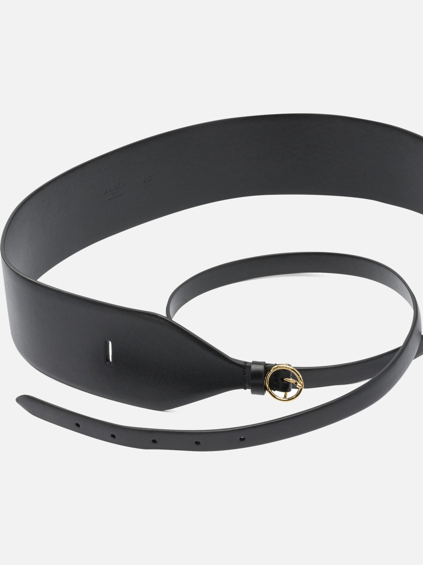 Leather belts Solid colour Black - Alaïa Women | PDP | VIETTI Online Store | Zoom-Modal_2