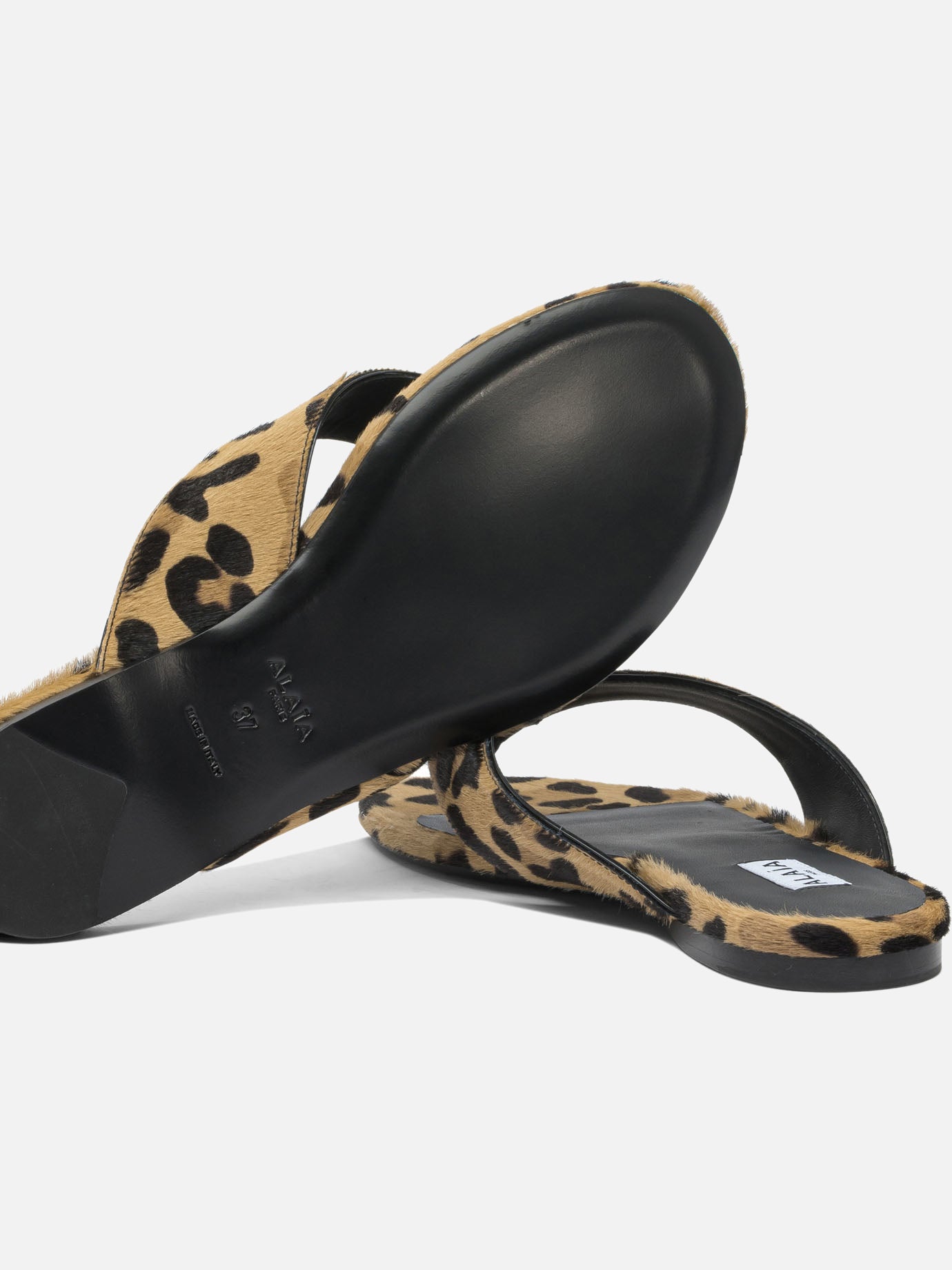 Flat sandals 100% leather - 100% leather Brown - Alaïa Women | PDP | VIETTI Online Store | Zoom-Modal_5