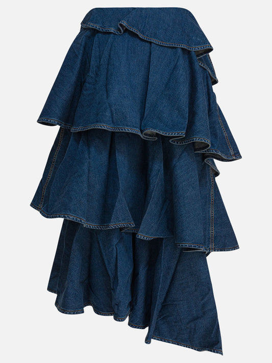 Midi skirts Solid colour Blue - Alaïa Women | PLP | VIETTI Online Store | 2