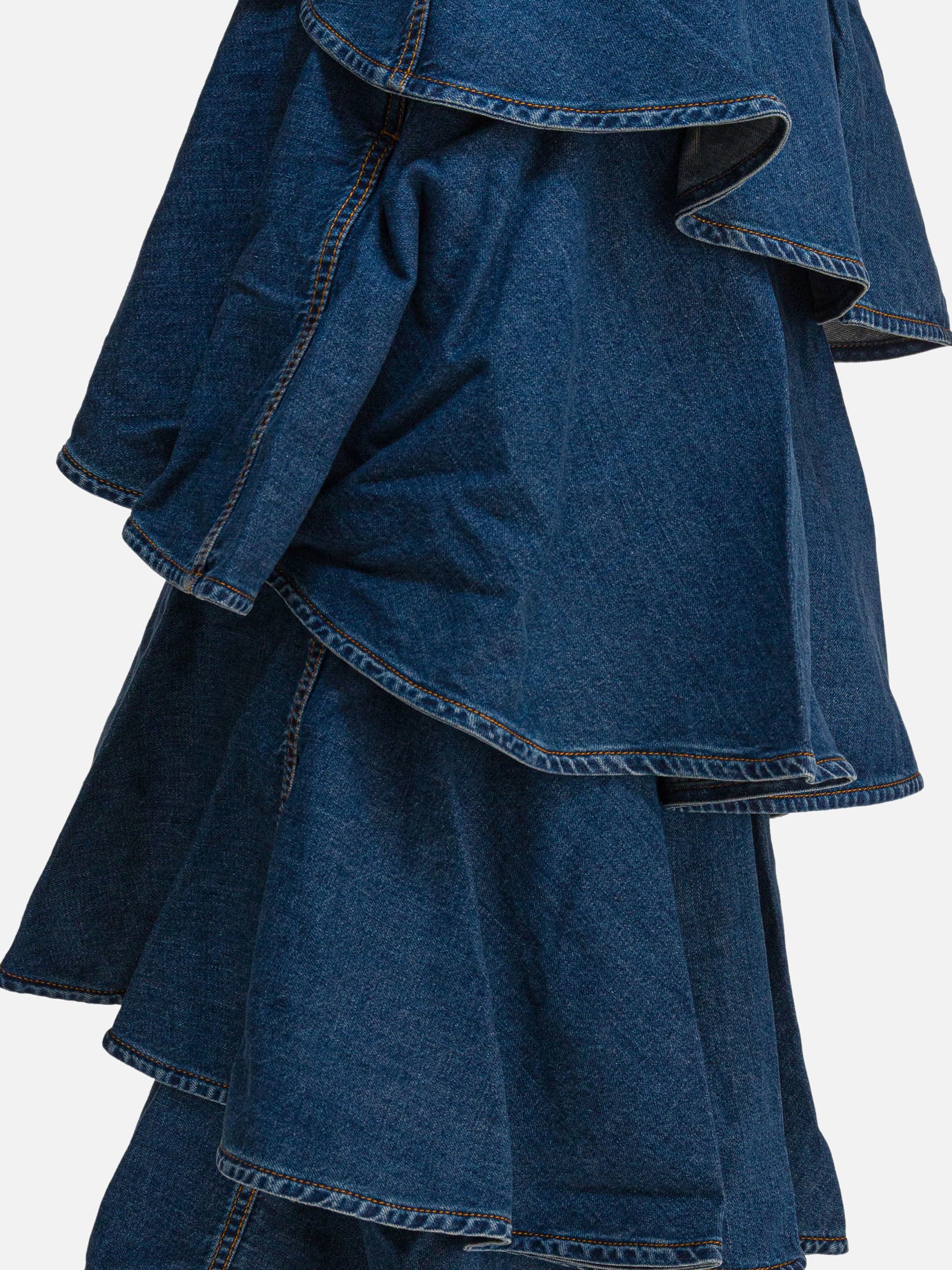 Midi skirts Solid colour Blue - Alaïa Women | PDP | VIETTI Online Store | Zoom-Modal_4