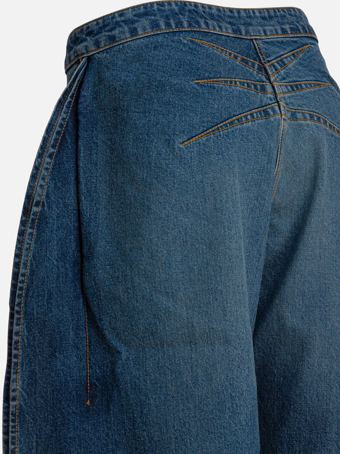 Jeans a gamba larga Solid colour Azzurro - Alaïa Donna | PDP | VIETTI Online Store | Zoom-Modal_4
