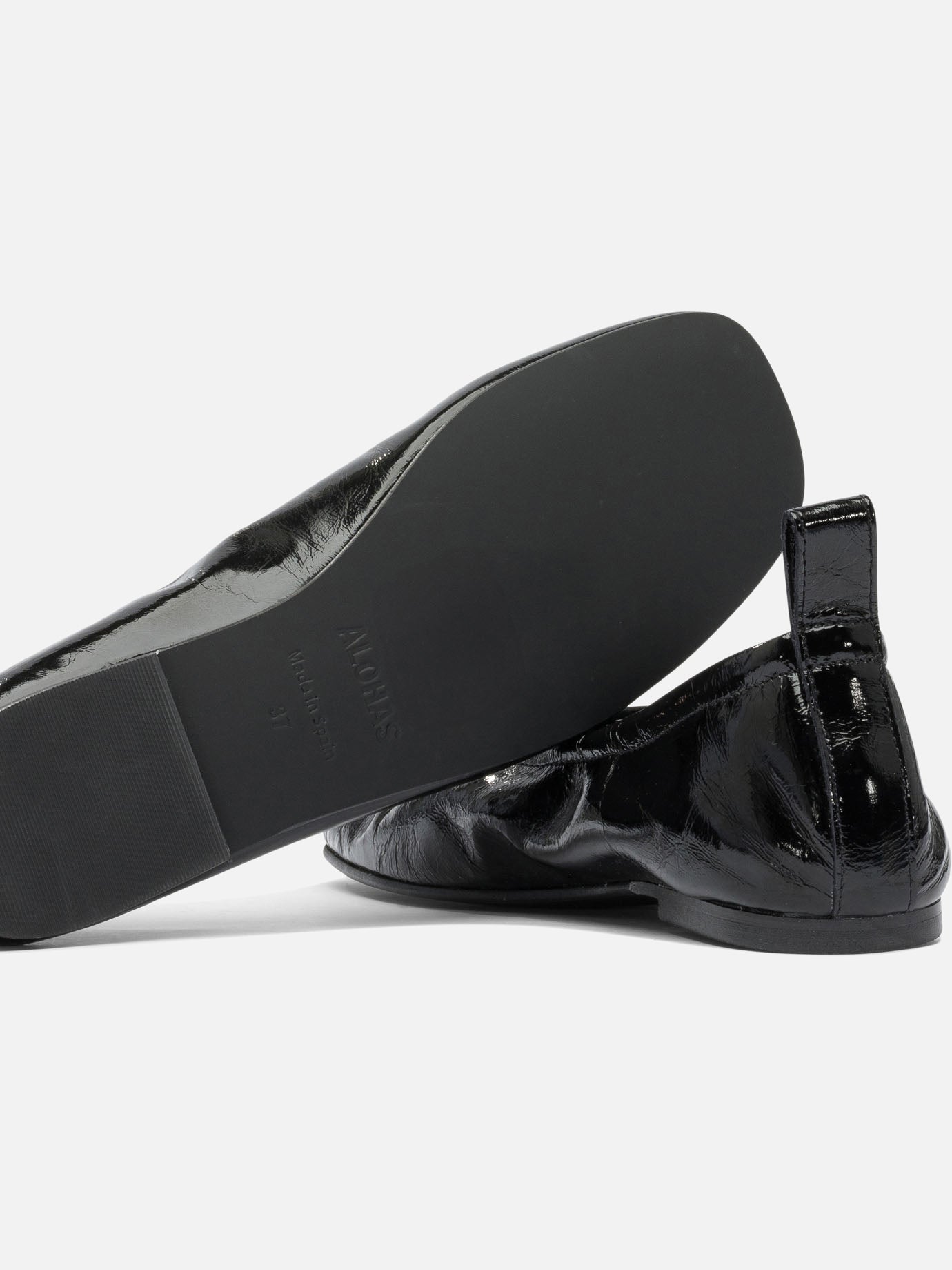 Classic ballet flats 100% Goat Leather - 100% Cuerolite Black - Alohas Women | PDP | VIETTI Online Store | Zoom-Modal_5